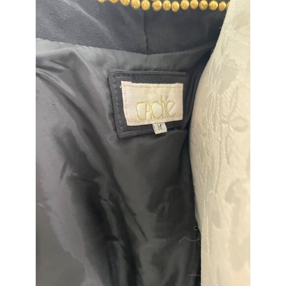 Cache Vintage Womens Jacket Size Medium Black Crystal and Dome Studded - Picture 6 of 9